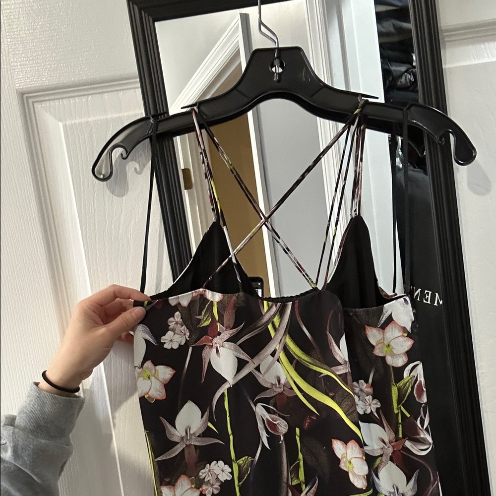 Miss Selfridge Floral Print Black Dress - Picture 5 of 5